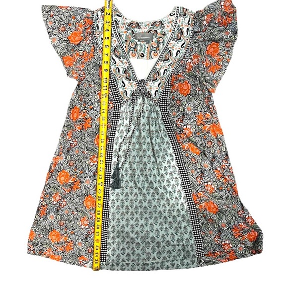 Anthropologie Astrid Tunic Dress Bohemian Desert Flutter Sleeve Size Small - Picture 12 of 15